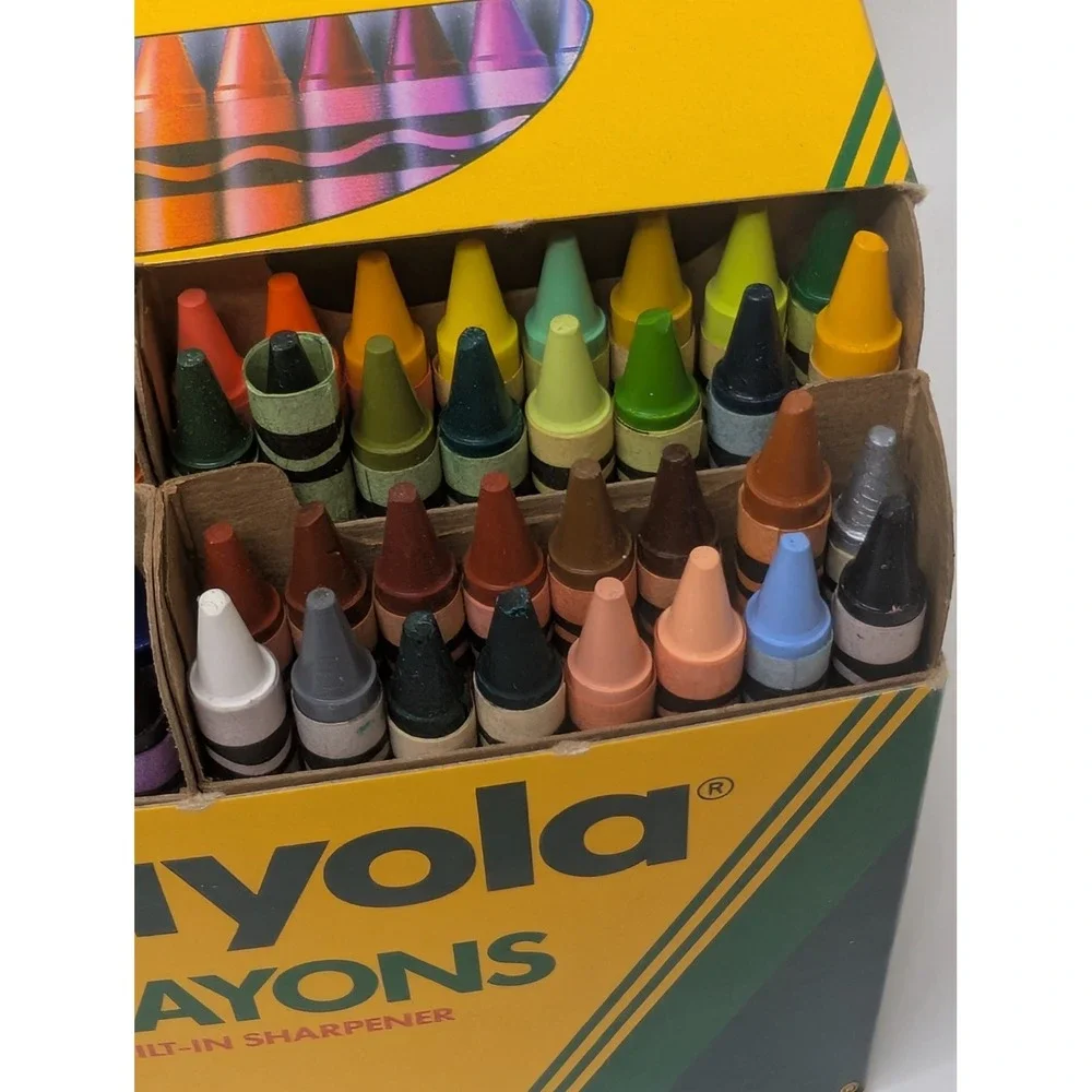 Vintage‎ 1991 Crayola Collector's Colors Limited Edition Tin 64 Box & Retired 8